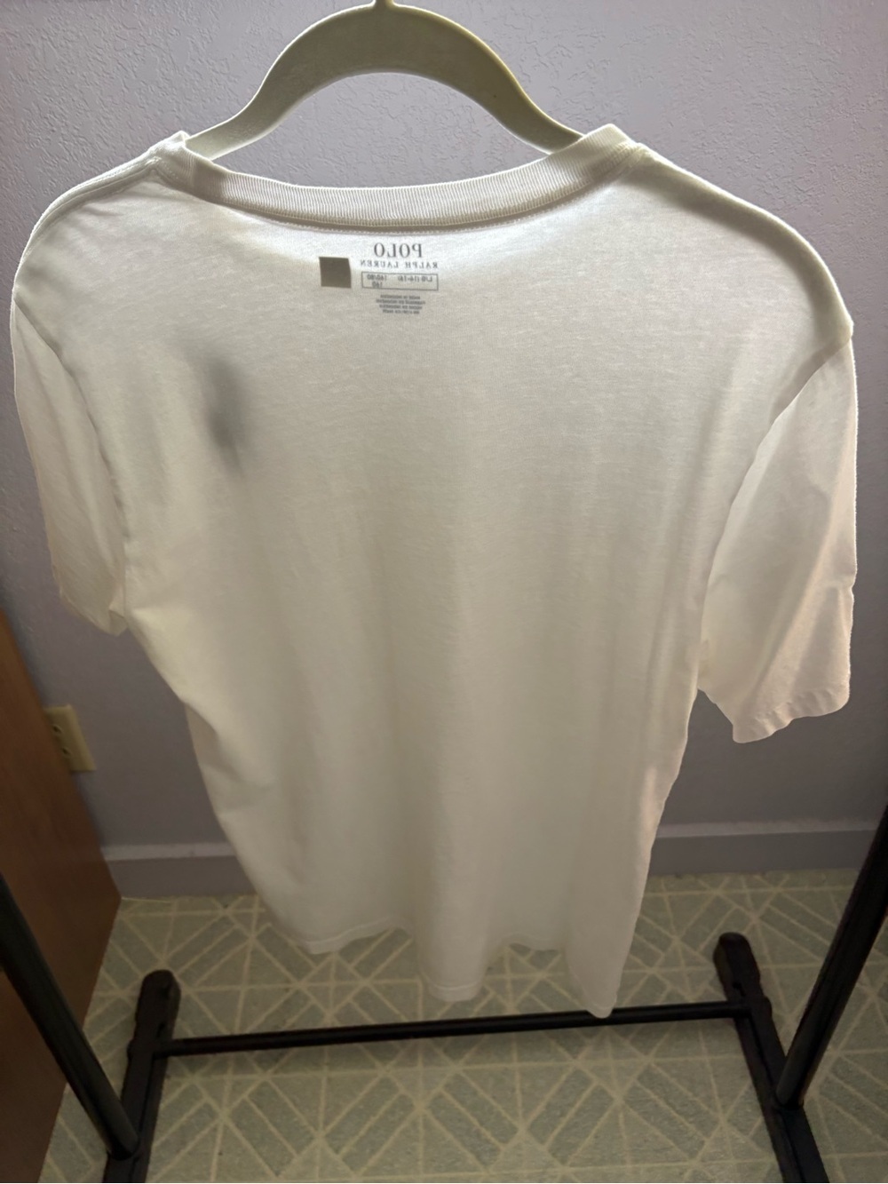 POLO RALPH LAUREN Boys sz L 14-16 White Short Sleeve Tshirt Navy Blue Big Pony - Picture 4 of 12